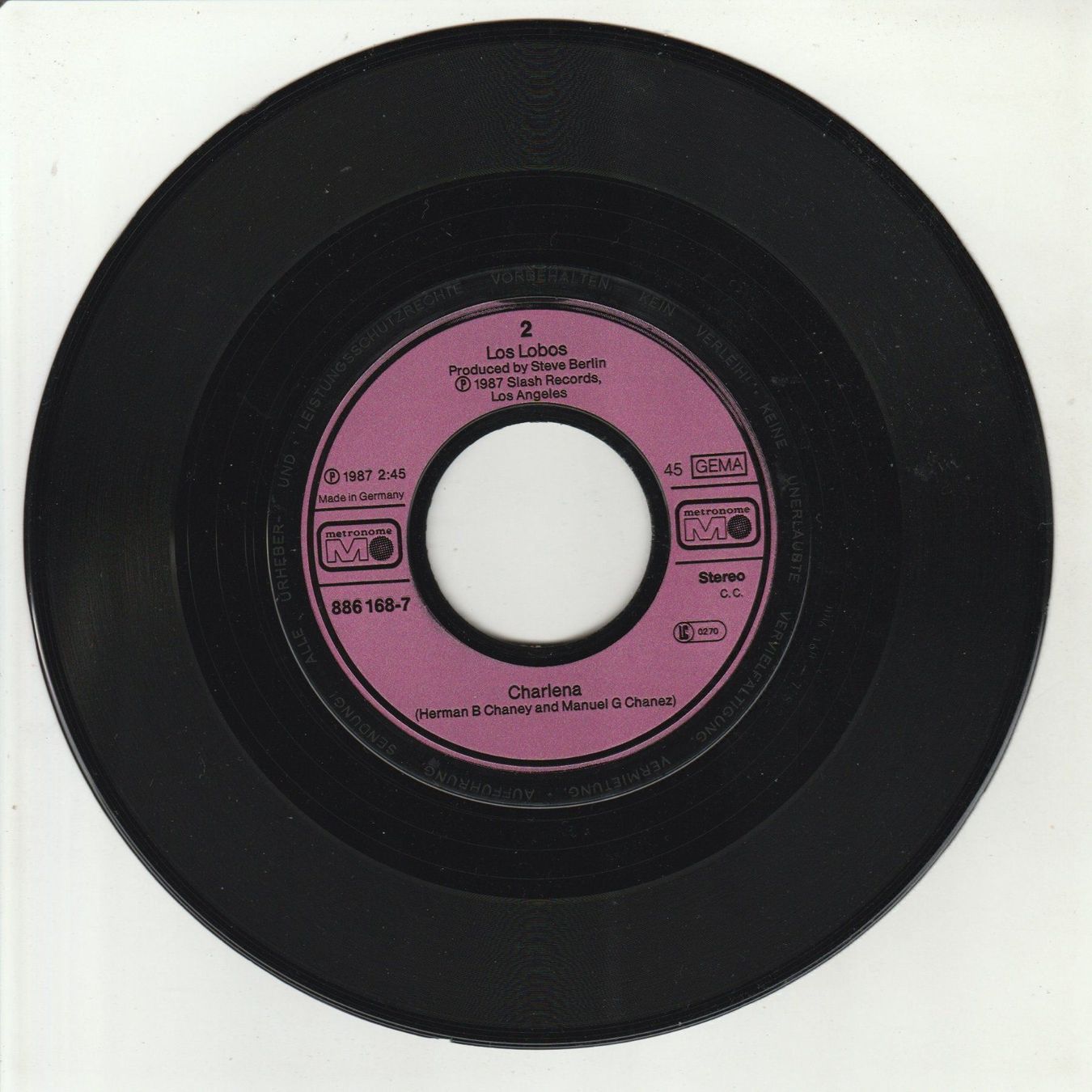 Schallplatten: Los Lobos - La Bamba 7" Vinyl 1987 – Gebraucht aus Tübach von JamesStone 3