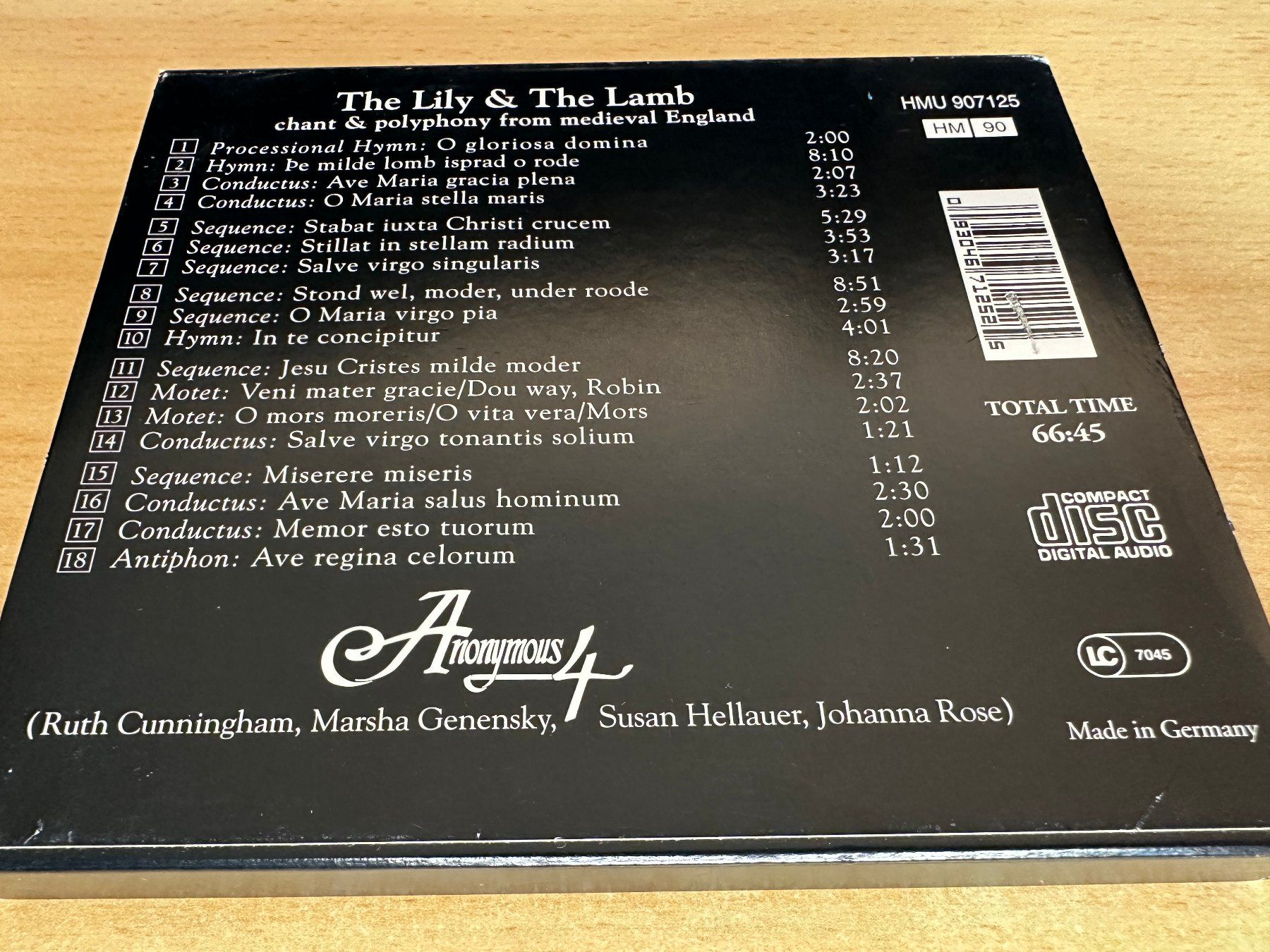 CD: Anonymous 4 – The Lily & The Lamb – Usato da Rikon im Tösstal venduto da Alpenmutz 1