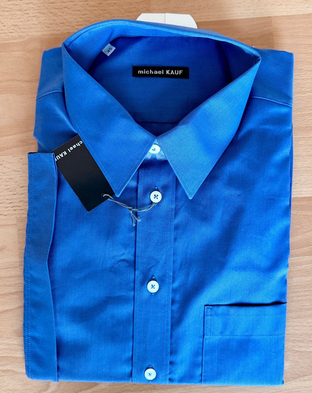 Camicie: Hemd - MICHAEL KAUF - Kurzarm blau Gr. 45 NEU – Nuovo (secondo la descrizione) da Winterthur venduto da Secondhand-Family