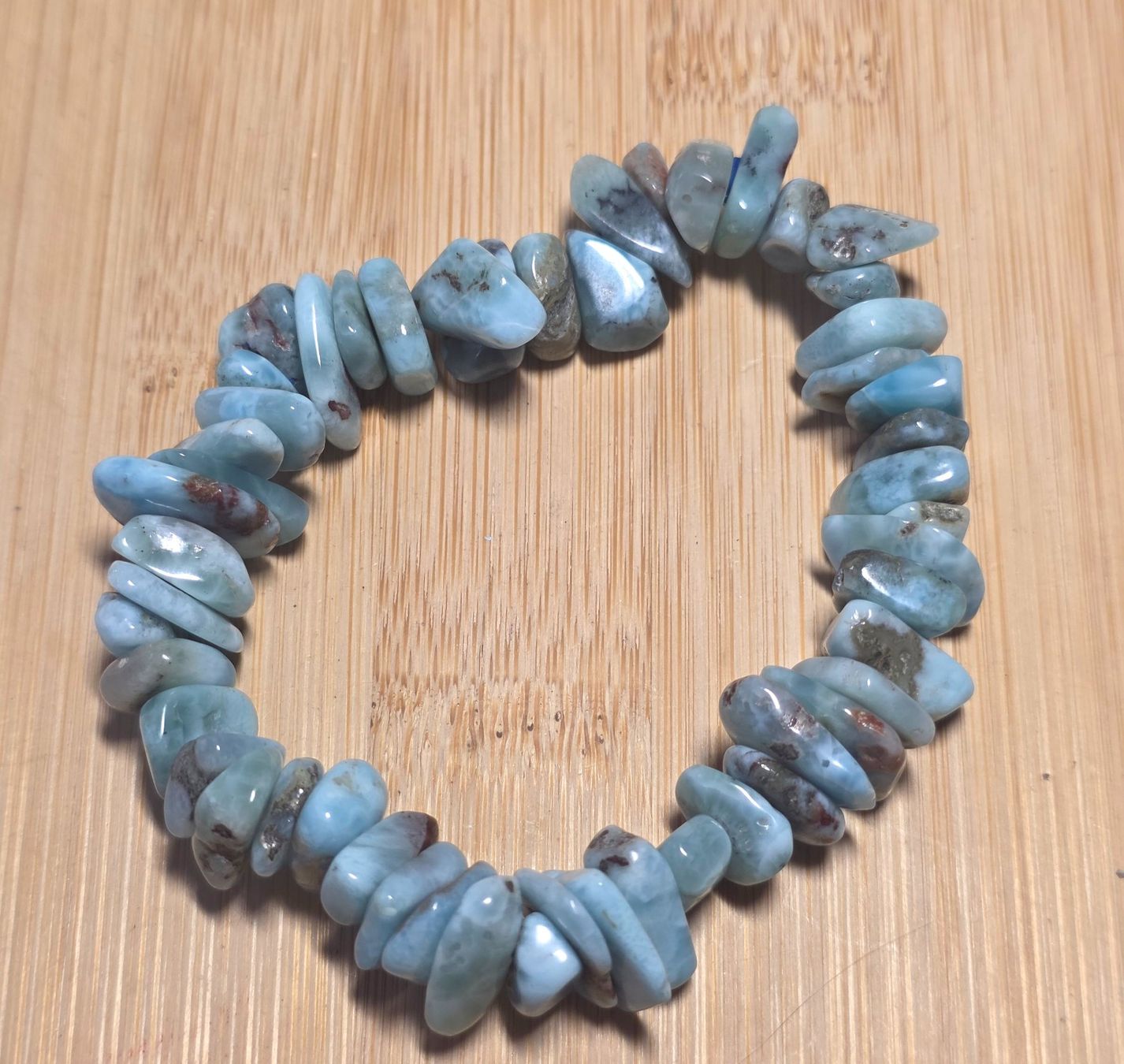 Minerali & Pietre curative: Larimar Splitterarmband E – Nuovo e nell'imballaggio originale da Matzingen venduto da Shay_Crystalz