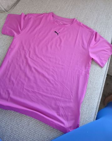 Puma Shirt Pink Kurzarm Sport Shirt