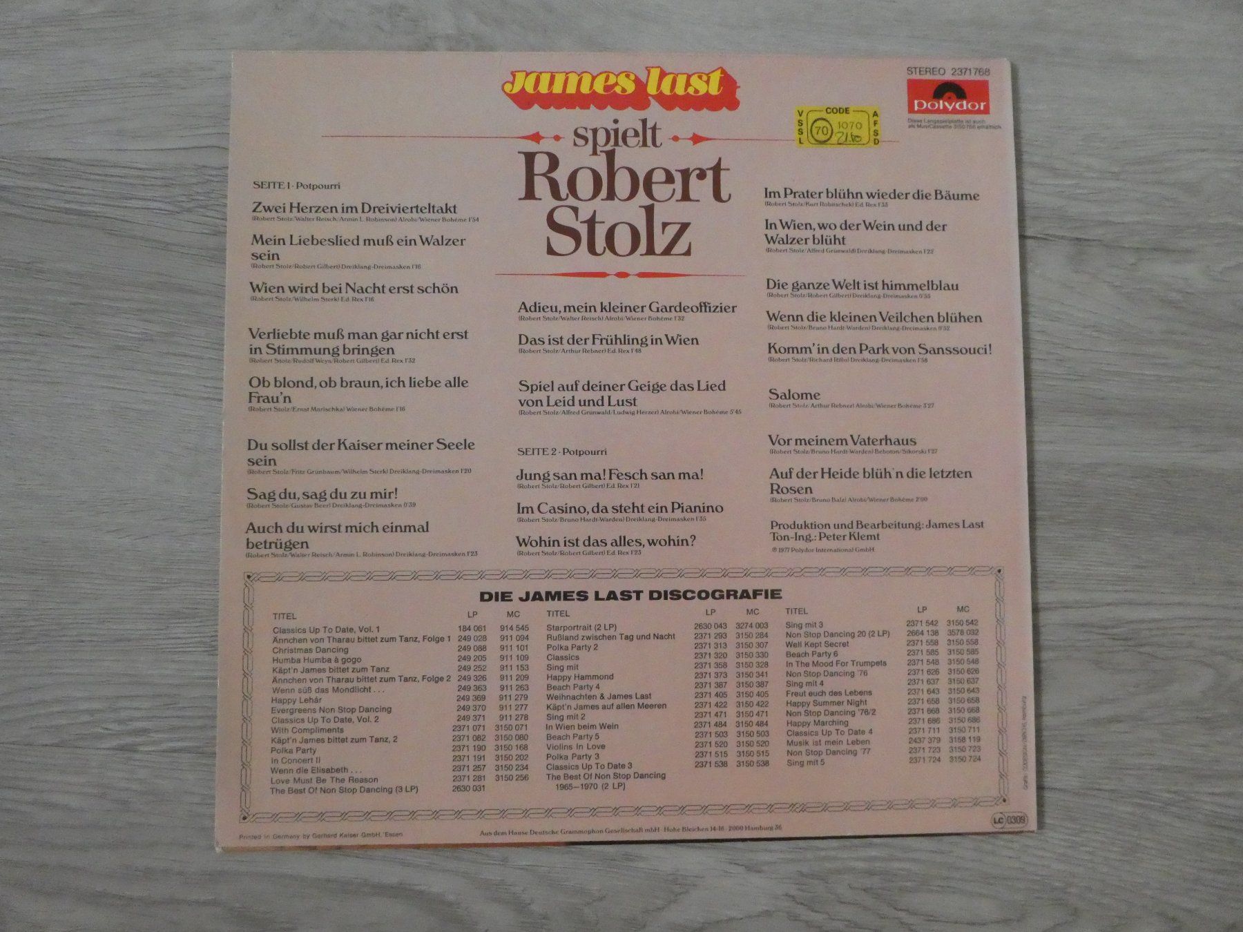 Dischi in vinile: James Last LP, Robert Stolz. – Usato da Andelfingen venduto da Annegret06 1
