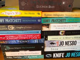 18 books - Tolkien, Nesbo, Pratchett, Riley, etc.