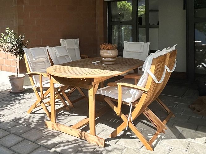 Set di tavolo e panche: Gartentisch mit 6 Stühlen – Usato da Baar venduto da Arizona17