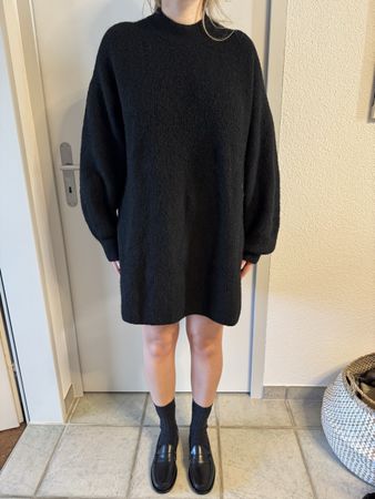 Strickkleid, Schwarz, H&M, Grösse L