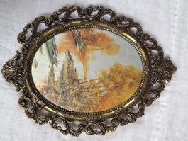 Textildruck Bild in Messingrahmen  Italy