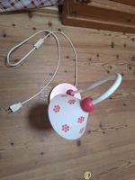 Kinderlampe Rosa-Weiss mit Blumenmuster