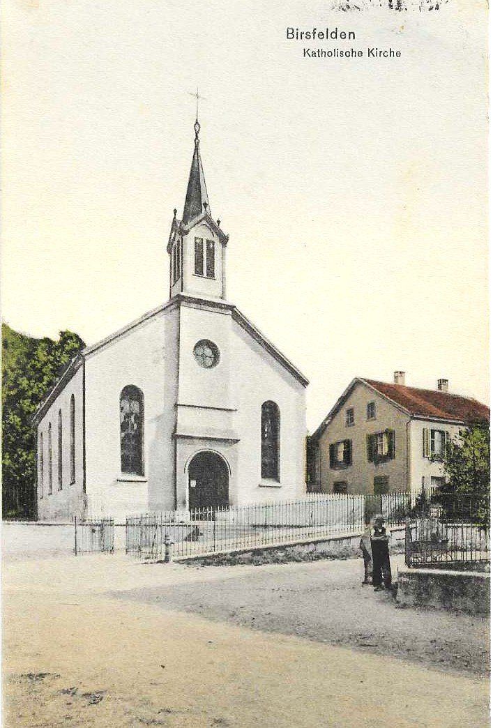 Cartoline postali: AK BIRSFELDEN KATH. KIRCHE 1919 – Usato da Schlossrued venduto da Aronliam