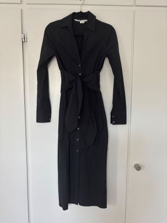 VERONICA BEARD, elast. Hemdblusenkleid, schwarz 34