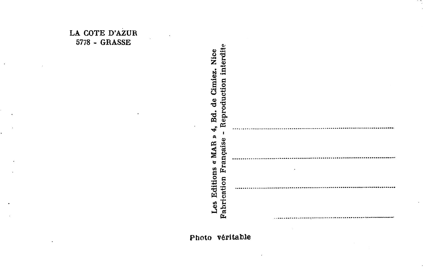 Cartoline postali: 2x Grasse, La Cote d'Azur – Usato da Ottikon b.Kemptth. venduto da Neptun1974 3