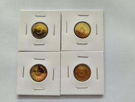 5 Pfennig D-F-G-J 1977 PP