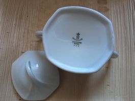Zuckerdose Winterling Henkel Blumen Porzellan Marktleuten