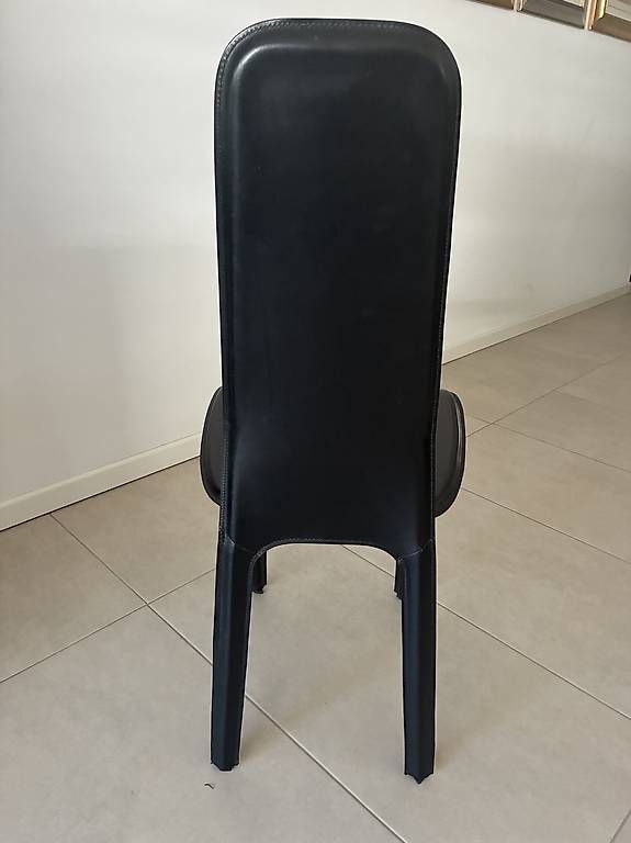 Sedie: Set di 6 sedie in pelle nera – Usato da Cadro venduto da ale9797 2