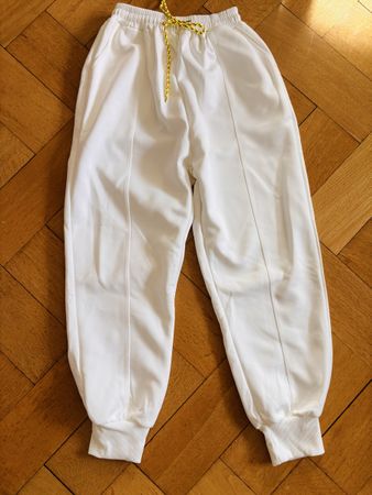 Trainerhose weiss, S/M unisex