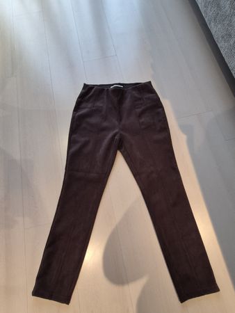 Street One Hose Veloursoptik dunkelbraun Grösse 38/28