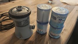 Poolpumpe 1250l/h inkl. 4 Filter