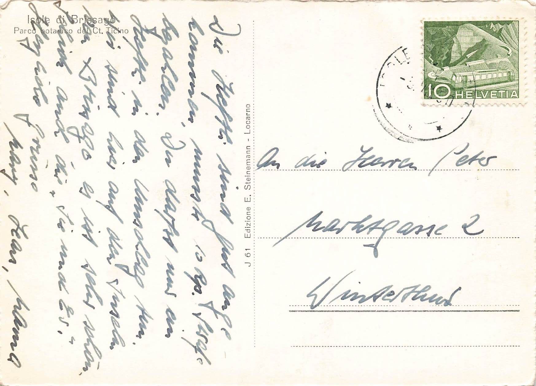 Cartoline postali: Isole di Brissago – Usato da Biasca venduto da Blenio71 1