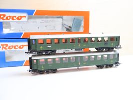 ROCO 2 x SBB Personenwagen 44466 H0 - Neupreis: 80.-