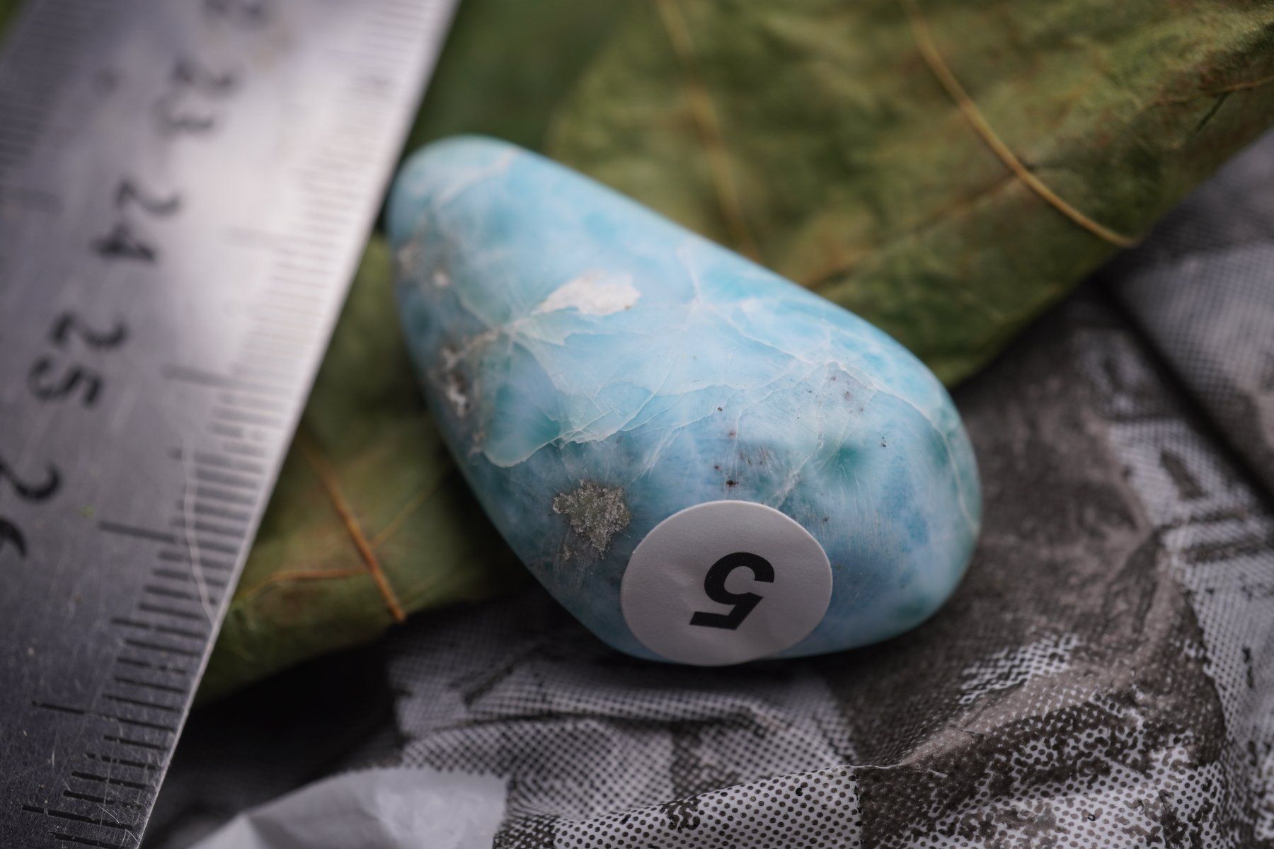 Pietre preziose: Grosser Larimar mit schönem Muster – Nuovo (secondo la descrizione) da Eschenbach SG venduto da topstone 3