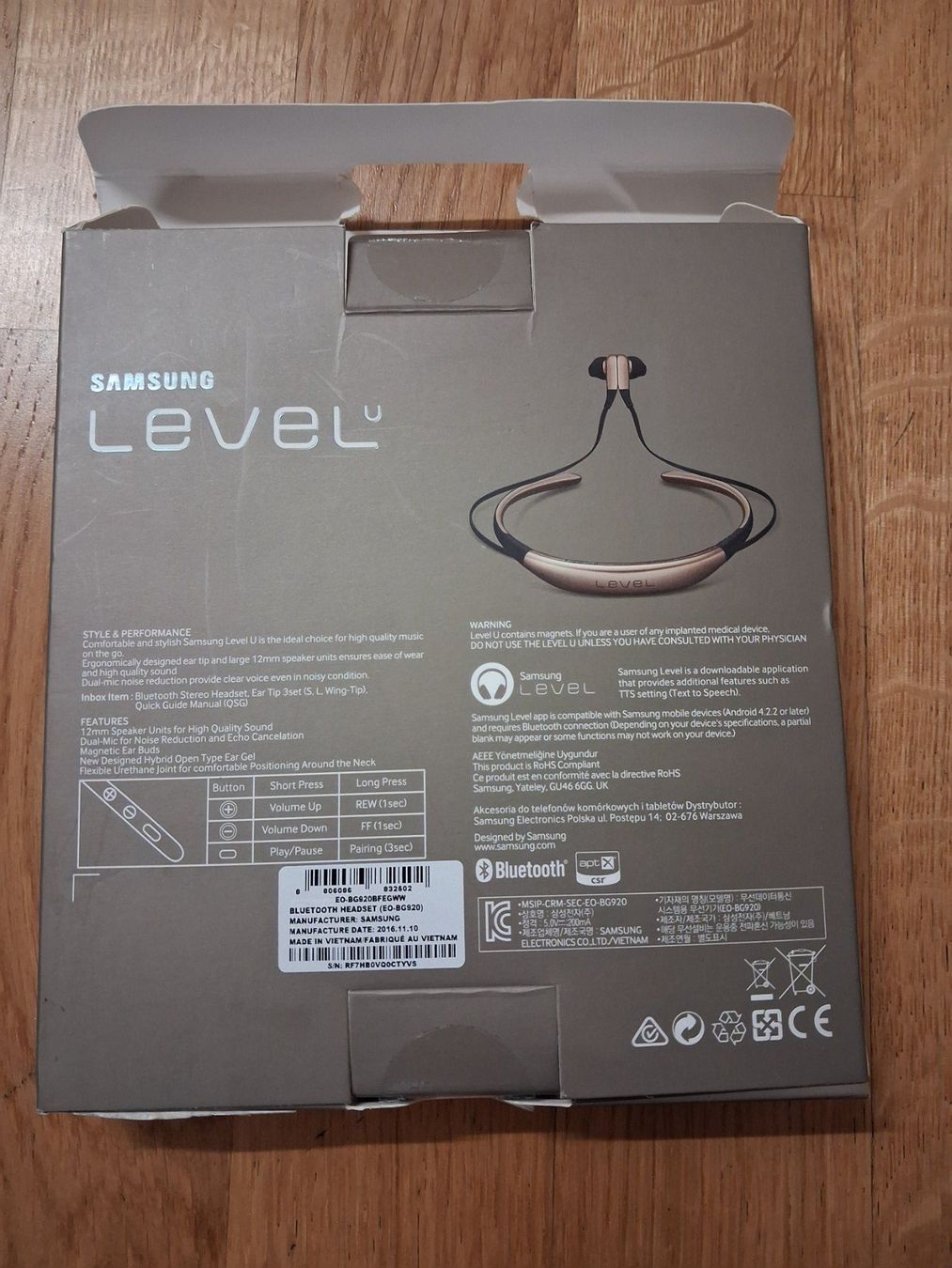 Samsung Cuffie: Samsung Level U Bluetooth Stereo Headset/kopfhörer neu – Nuovo (secondo la descrizione) da Bern venduto da Josef1903 2