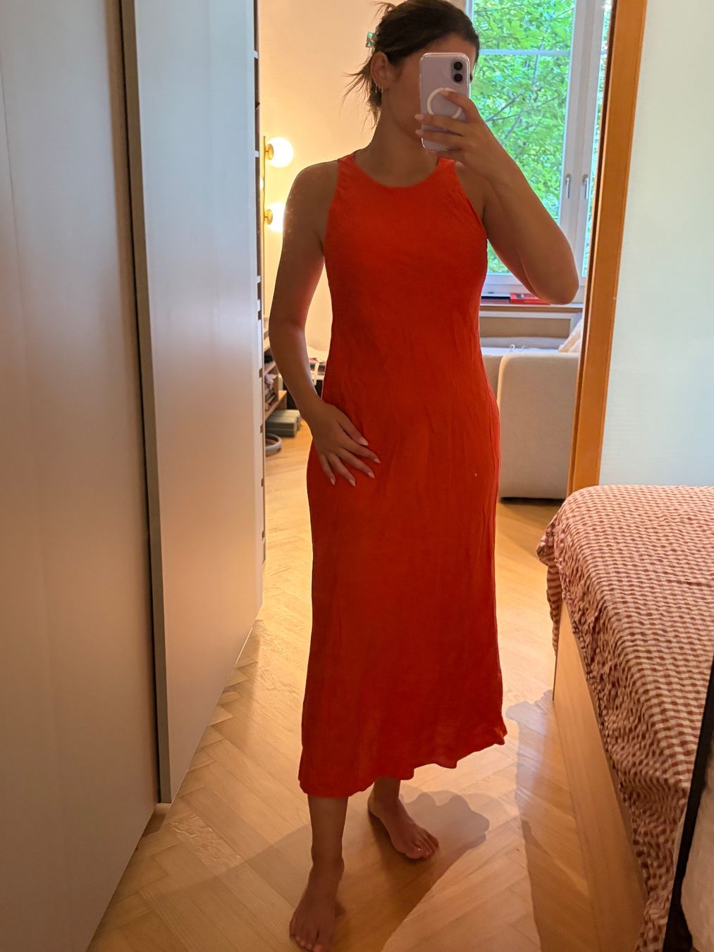 Massimo Dutti Robes: MASSIMO DUTTI 100% Linen orange dress – Neuf avec emballage d'origine à Zürich par mon_ht6w 2
