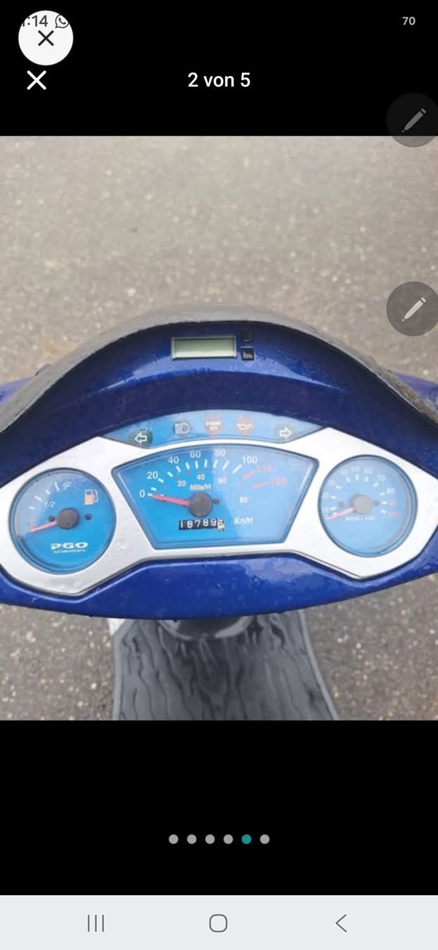 Pgo Scooters: Roller PGO T-Rex 50 blau/schwarz  – Défectueux à Dachsen par ott_86ff 3