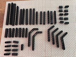 Lego Technik schwarze runde Lochbalken LotX