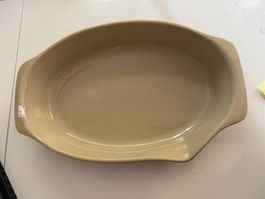Auflaufform oval Keramik braun gutem Zustand