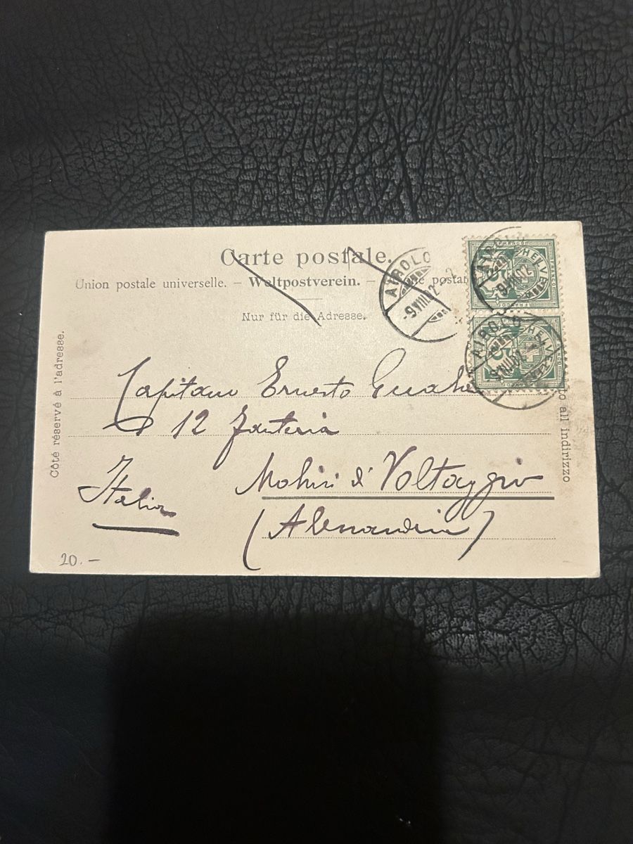 Ansichtskarten: Airolo 1902 – Gebraucht aus Breganzona von Milesbo 1