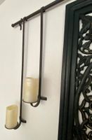 Kerzenhalterung ausziehbar, Schmiedeisen schwarz
