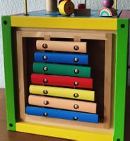 Holz Motorikwürfel Spielzeug mit Xylophon guter Zustand