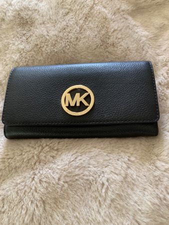 Geldbörse Michael Kors schwarz Leder guter Zustand
