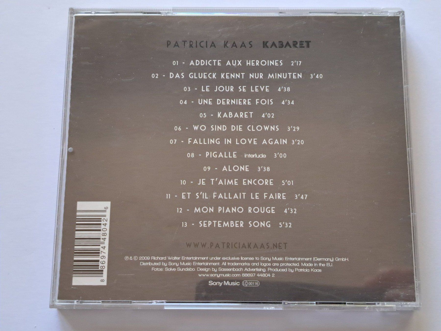 CDs: Cd Patricia Kaas - Kabaret – D'occasion à Pully par bro_n52j 1