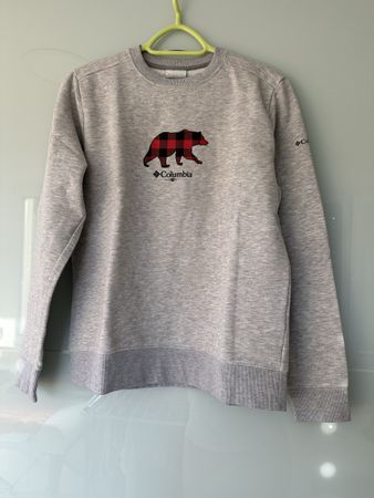 Pull Columbia ours bûcheron gris, taille L, parfait!