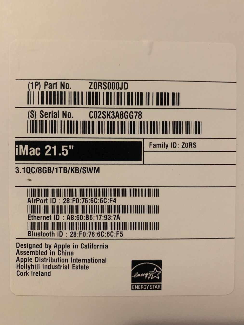 Apple PCs: Apple iMac 21.5" Retina 4K – Gebraucht aus Villigen von  5