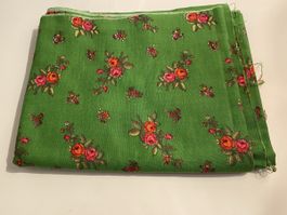 Jetzt noch !!! Stoff Blumenmuster, grün ca 172-78