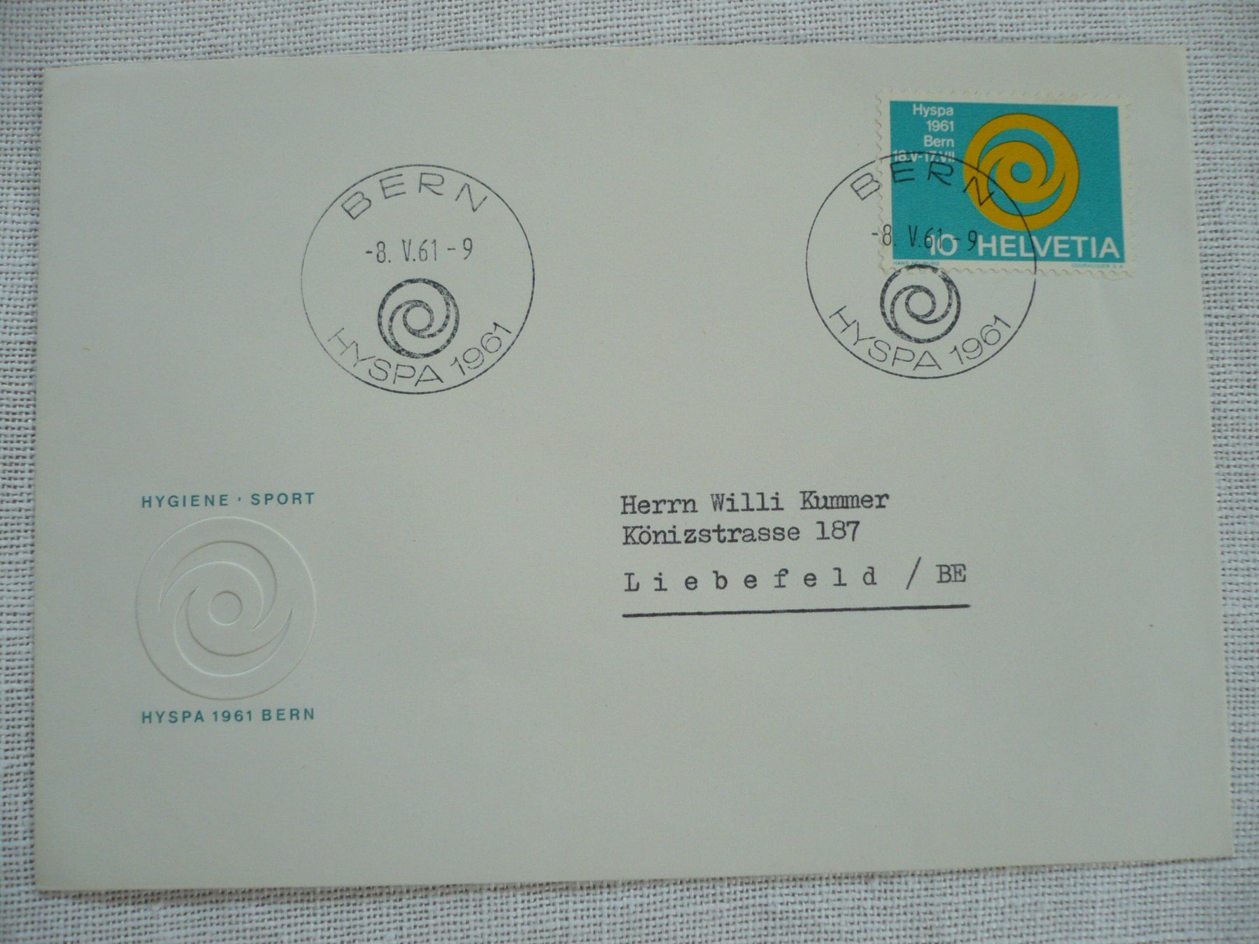 Alle Briefmarken: 1961 Ausstellung HYSPA, Bern – Gebraucht aus Zürich von saltandpepper008