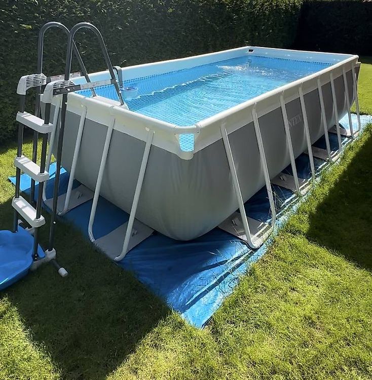 INTEX Prism Frame Rectangular Pool 400x200x100 cm + Zubehör 1