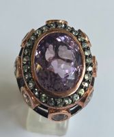 Ring Amethyst rosévergoldet Silber Grösse 59