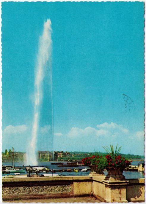 Cartoline postali: Genf / Genève - Jet d'eau – Usato da Binningen venduto da Mountainrider