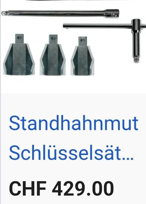 Tutti gli attrezzi: Standhahnmutterschlüssel 32, 36, 47mm – Usato da Hünenberg venduto da ext_b56f 1