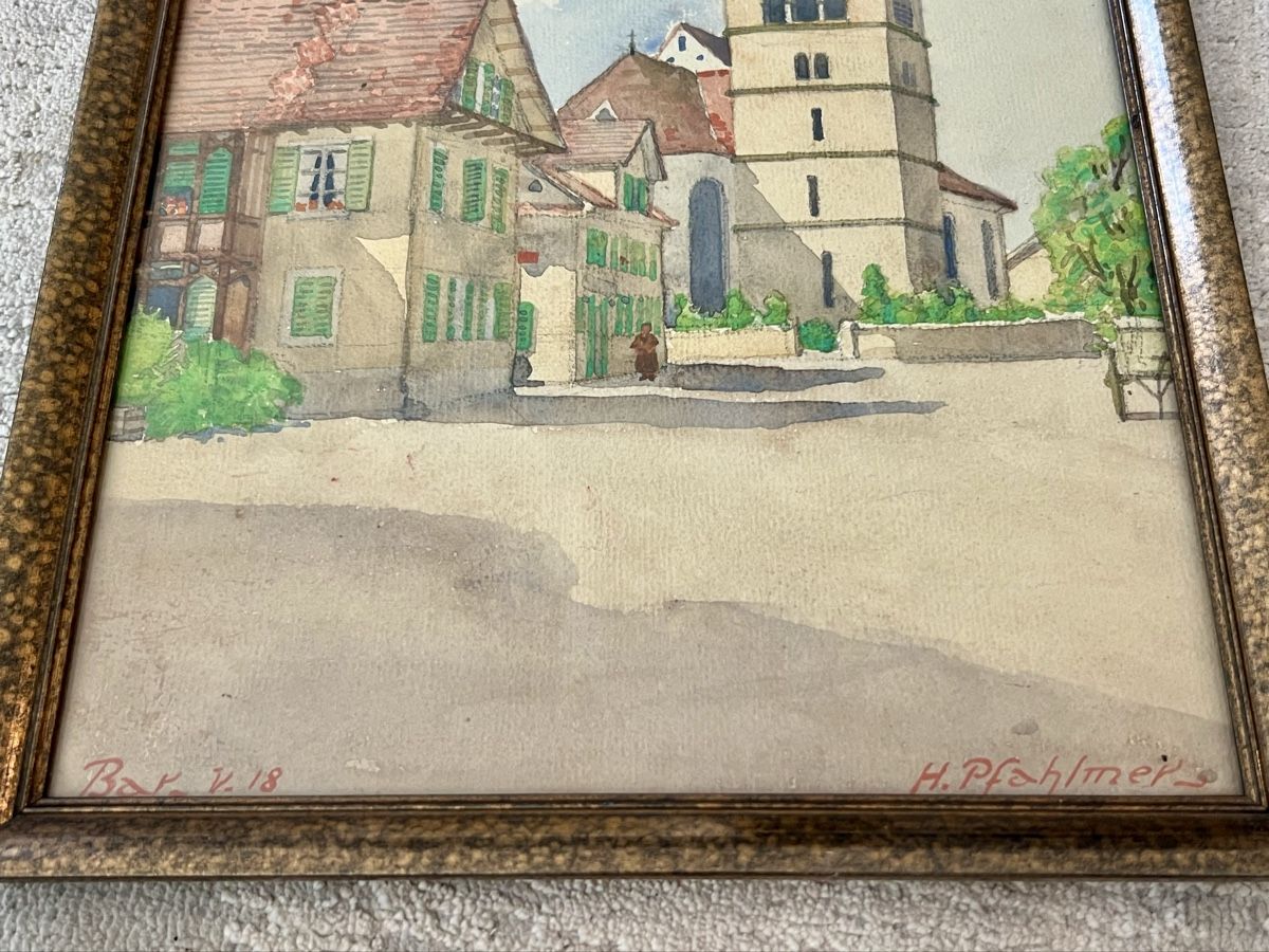Dipinti: Painting - Hugo Wilhelm Pfahlmer – Usato da Lausanne venduto da William7 3