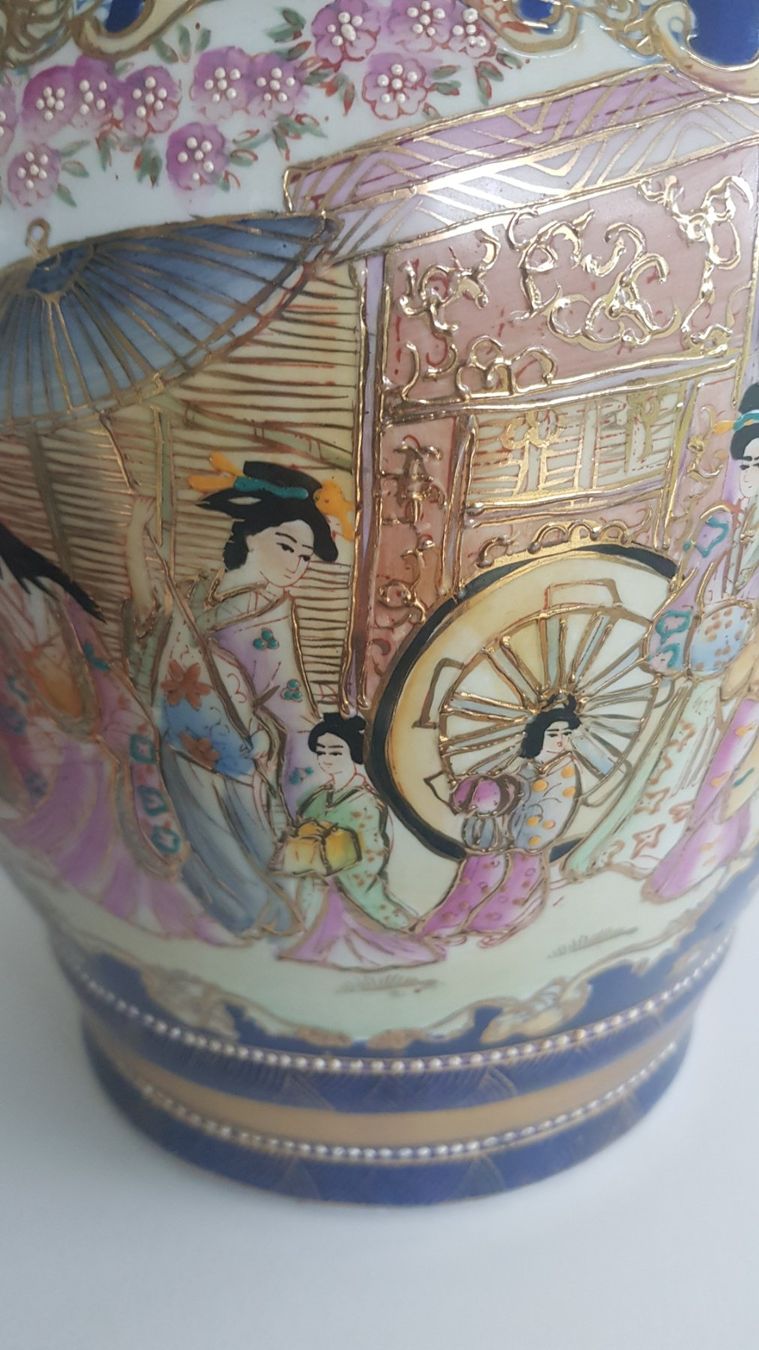 Vasen & Gefässe: Grosse Satsuma Vase aus Privatnachlass – Gebraucht aus Horw von Kunstreich7 1