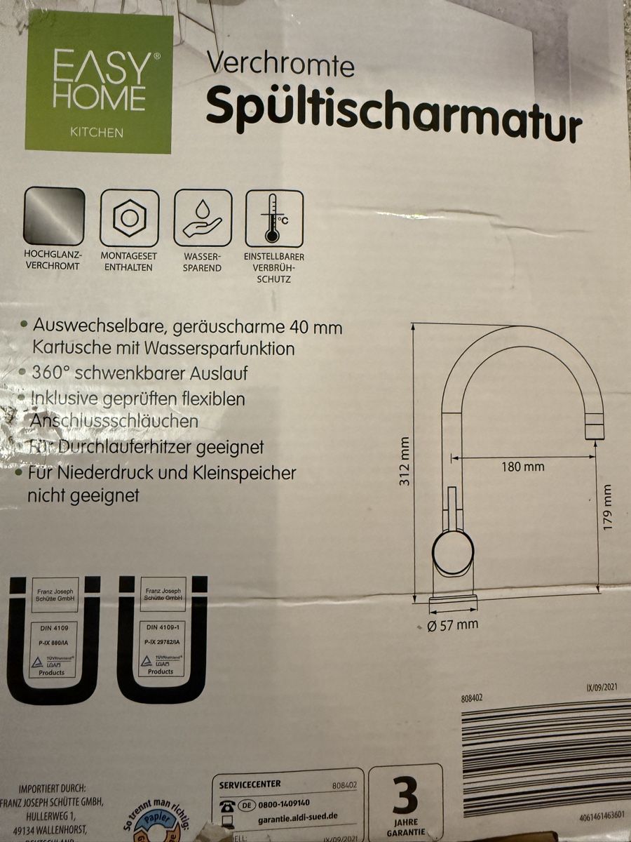 Rubinetteria: Spültischarmatur – Nuovo e nell'imballaggio originale da Niederglatt ZH venduto da neunzehn82 4