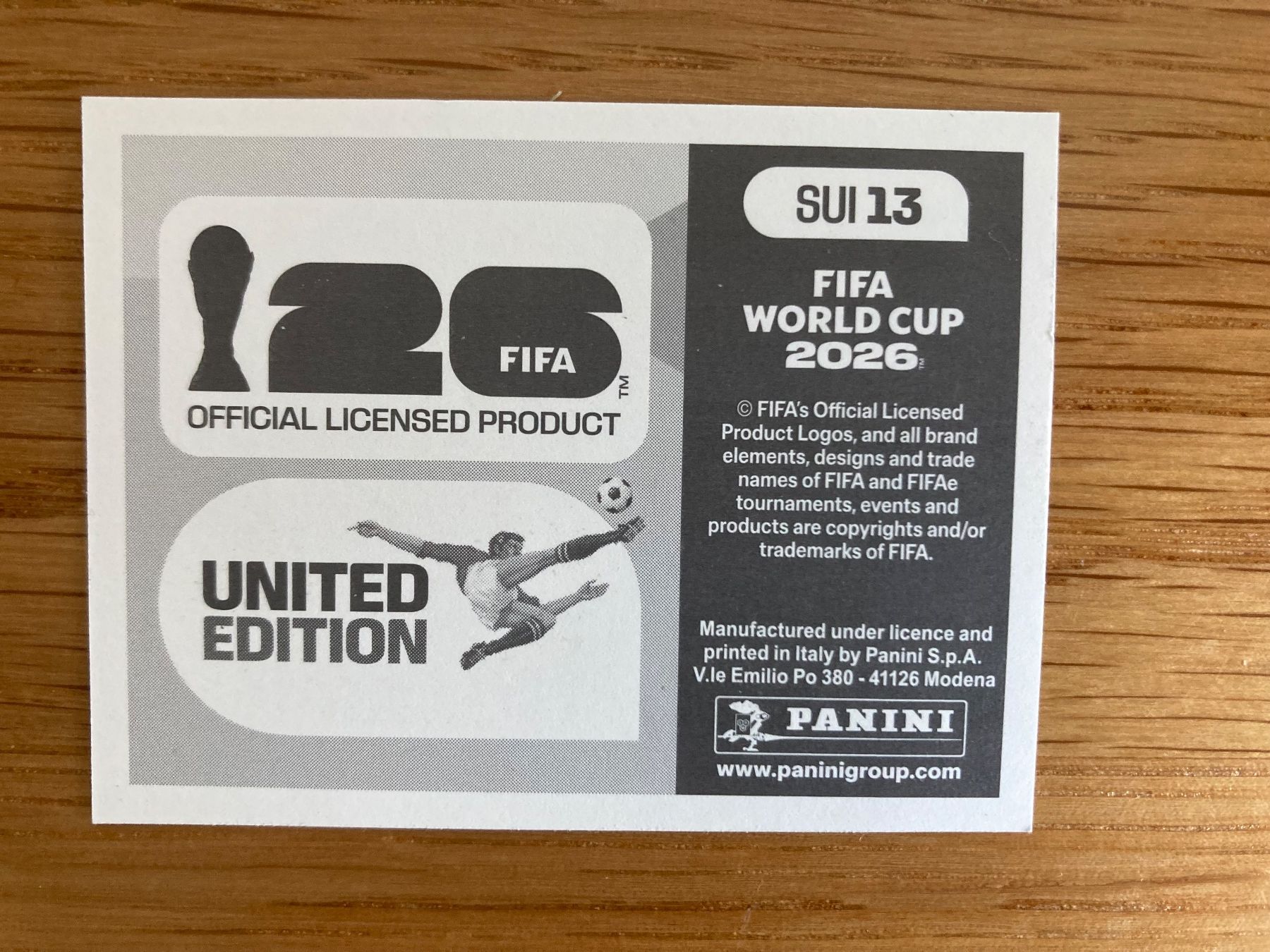 Panini Cartes à collectionner: WM Sticker SUI 13 – Neuf (Voir description) à Winterthur par Whitefish 1