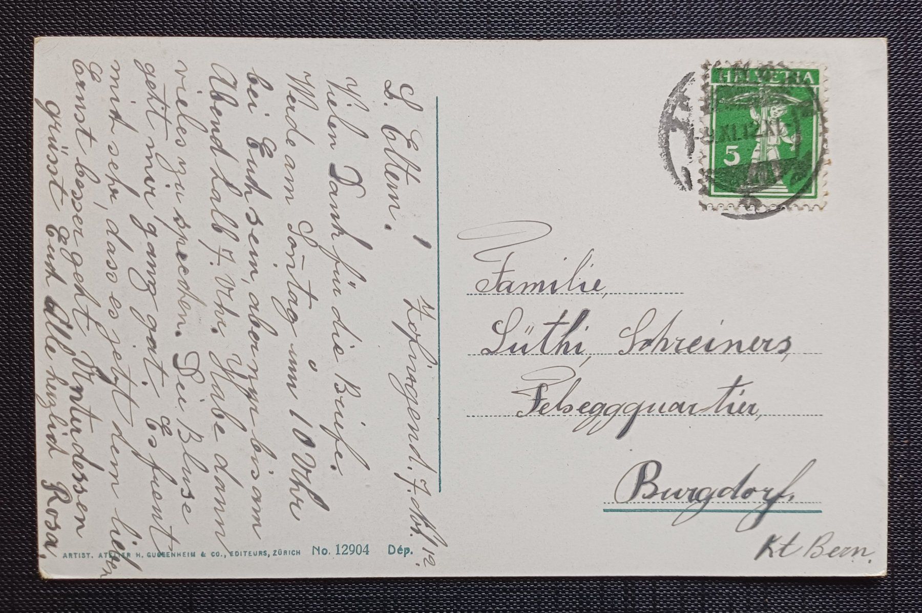 Cartoline postali: AK Pulverturm ZOFINGEN 1912 – Usato da Brittnau venduto da simionius 1