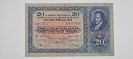 Note von 20 FR Jahre 1947