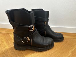 Hilfiger Collection Biker Boots, Leder, Grösse 38
