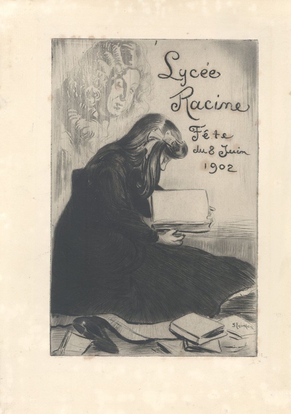 Incisioni: Steinlen Théophile-Alexandre - Fête du 8 juin 1902 – Usato da Biel/Bienne venduto da 07helios032 1