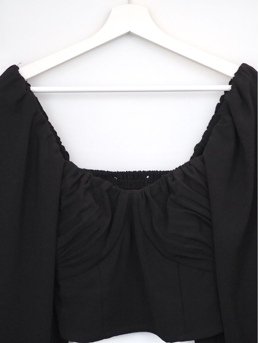 Zara Tops: Schwarzes Top mit Puffärmeln Gr. S Zara – Gebraucht aus Neftenbach von litta_00
